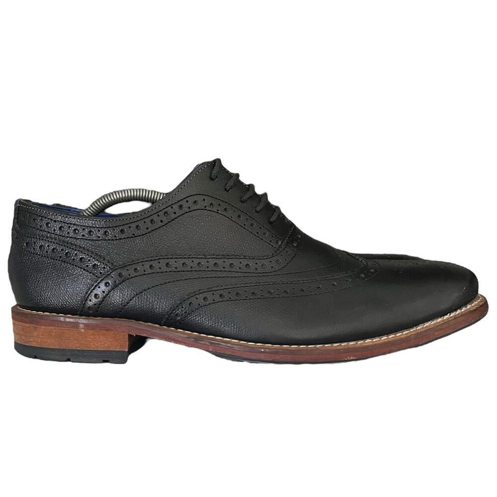 Ted Baker Mens Black Leather Wingtip Brogue Oxford‎ Dress Shoes UK11 EU45 US12